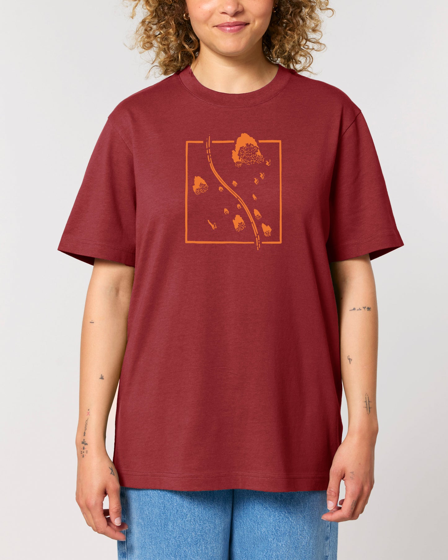 T-Shirt mit Schatten für Mann und Frau