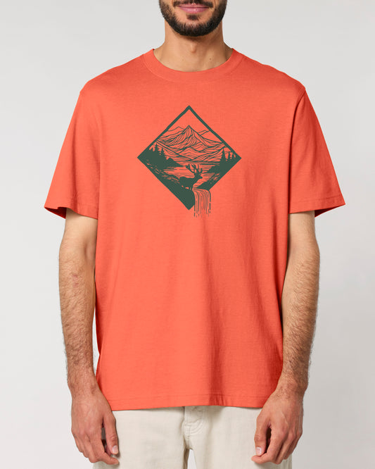 T-Shirt mit Berghirsch für Mann und Frau