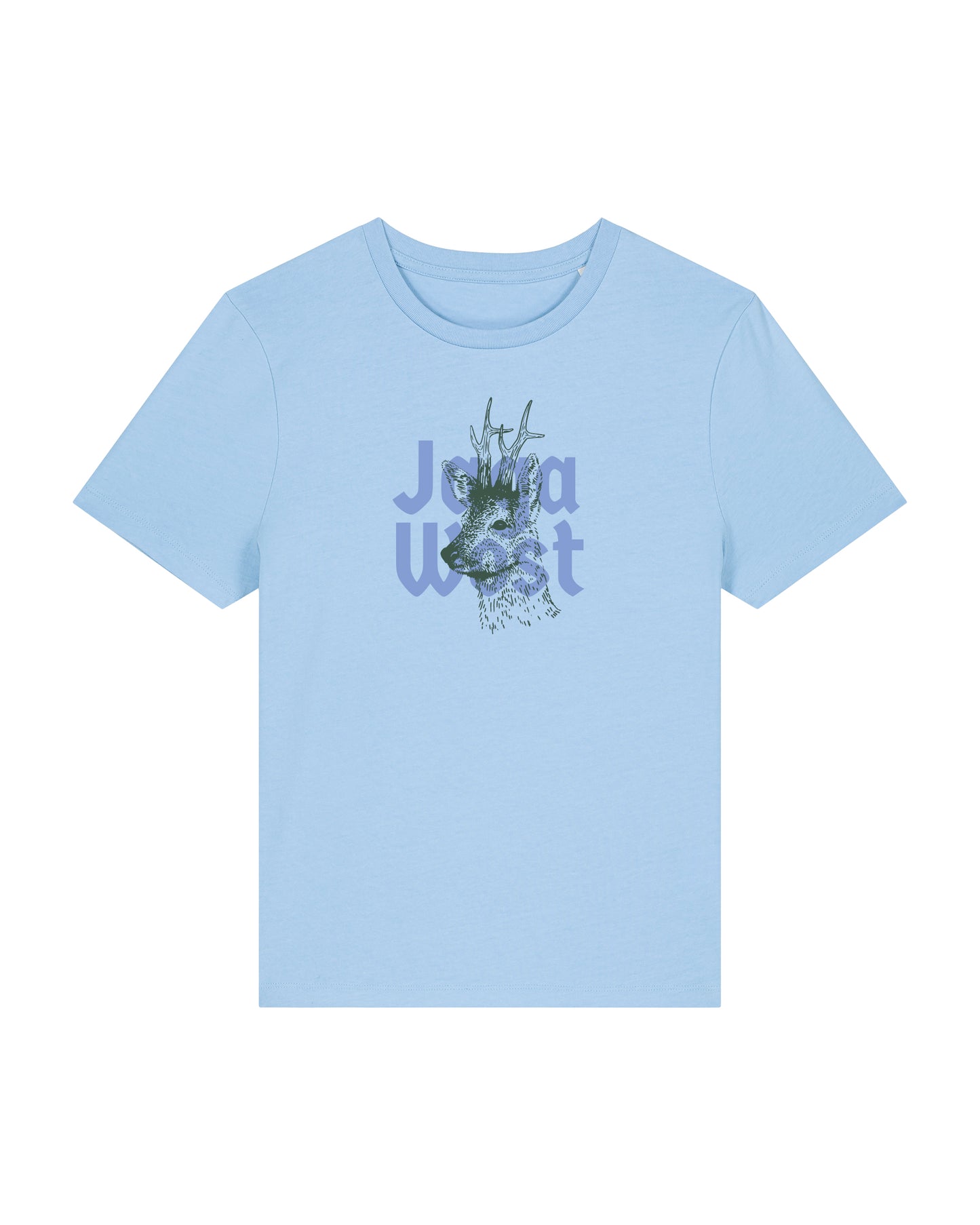 T-Shirt mit Rehbock und Logo für Damen