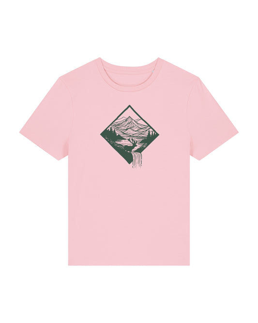 T-Shirt mit Berghirsch für Damen